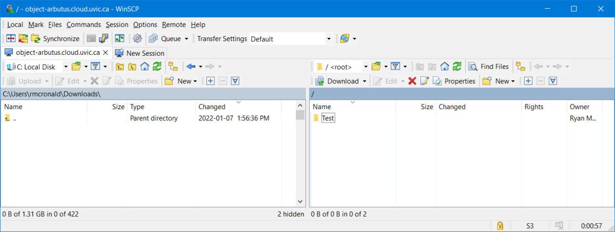 Accessing Object Storage With WinSCP - Alliance Doc